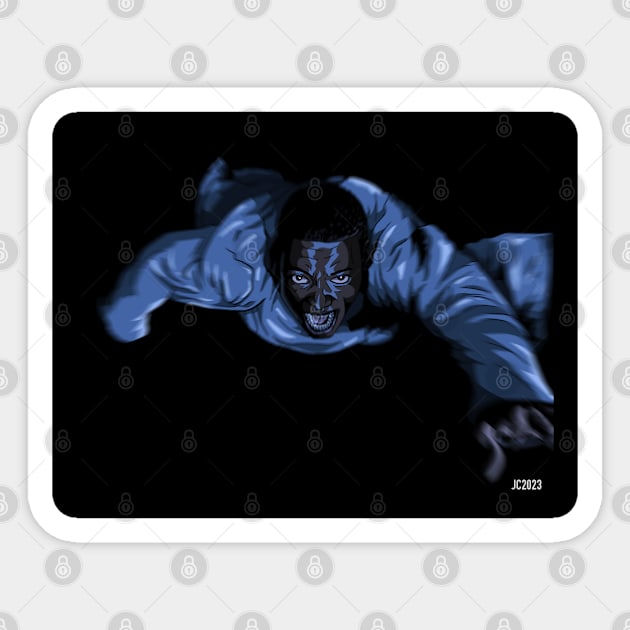 Get Out "Falling" Chris illustration (digital) Sticker by StagArtStudios